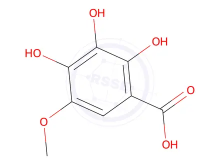 Chemical structure of Benzoic acid, 2,3,4-trihydroxy-5-methoxy-(9CI)