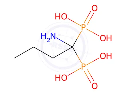 Chemical structure of aminobutane bisphosphonate