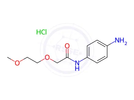 Chemical structure of Acetamide, N-(4-aminophenyl)-2-(2-methoxyethoxy)-, hydrochloride