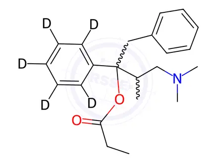 Chemical structure of (+/-)-PROPOXYPHENE-D5