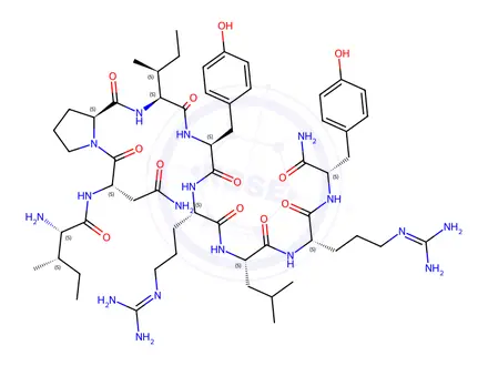 Chemical structure of (PRO30,TYR32,LEU34)-NEUROPEPTIDE Y (28-36)