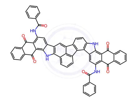 Chemical structure of N,N'-(5,6,12,17,18,24-hexahydro-5,12,17,24-tetraoxodinaphth[2,3-i:2',3'-i']indeno[4,3-ab:2,1-c']dicarbazole-11,23-diyl)bis(benzamide)