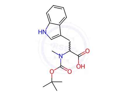 Chemical structure of Boc-Nalpha-methyl-DL-tryptophan