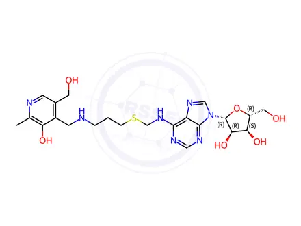 Chemical structure of adenosine-N(6)-methyl-propylthioether-N-pyridoxamine