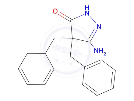 Chemical structure of 3-Amino-4,4-dibenzyl-1H-pyrazol-5(4H)-one