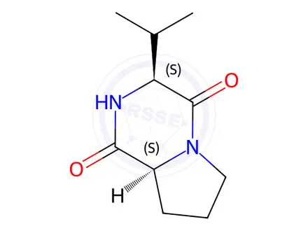 Chemical structure of Cyclo(L-Pro-L-Val)
