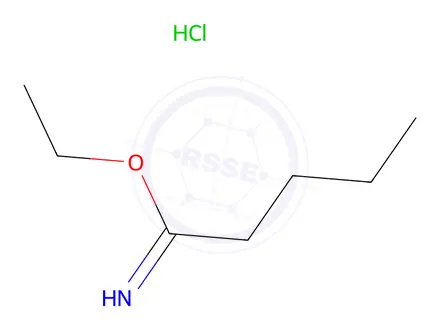 Chemical structure of ethyl pentanimidate hydrochloride