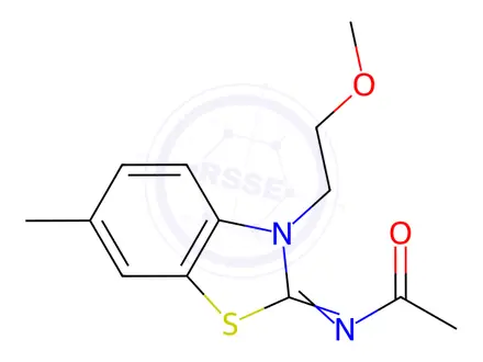Chemical structure of N-(3-(2-Methoxyethyl)-6-methylbenzo[d]thiazol-2(3H)-ylidene)acetamide