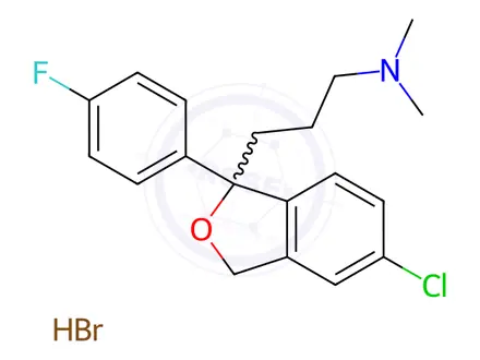 Chemical structure of Citalopram EP Impurity E (HBr salt)