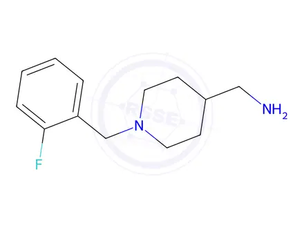 Chemical structure of (1-(2-Fluorobenzyl)piperidin-4-yl)methanamine