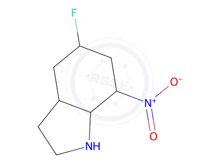 Chemical structure of 5-fluoro-7-nitro-indoline