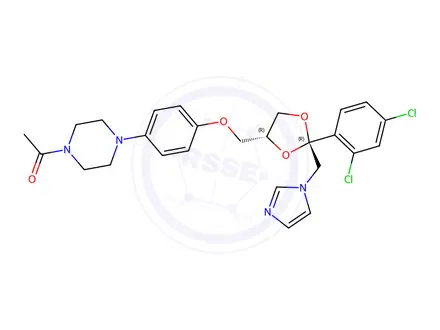 Chemical structure of (2R,4R)-trans-Ketoconazole