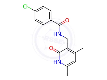 Chemical structure of BENZAMIDE, 4-CHLORO-N-[(1,2-DIHYDRO-4,6-DIMETHYL-2-OXO-3-PYRIDINYL)METHYL]-