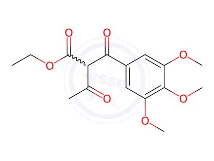 Chemical structure of 3-oxo-2-(3,4,5-trimethoxy-benzoyl)-butyric acid ethyl ester