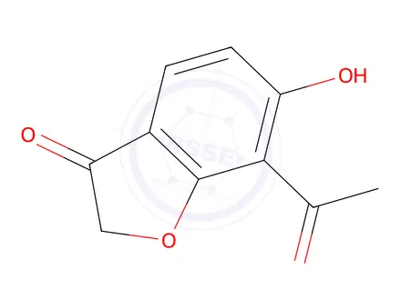 Chemical structure of 7-Acetyl-6-hydroxybenzofuran-3(2H)-one