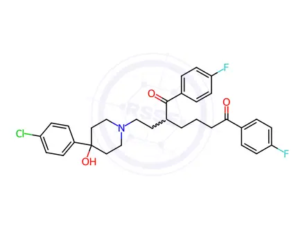 Chemical structure of N,C-Fluorophenylbutyryl Haloperidol