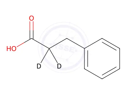 Chemical structure of Hydrocinnamic-Alpha,Alpha-d2 Acid