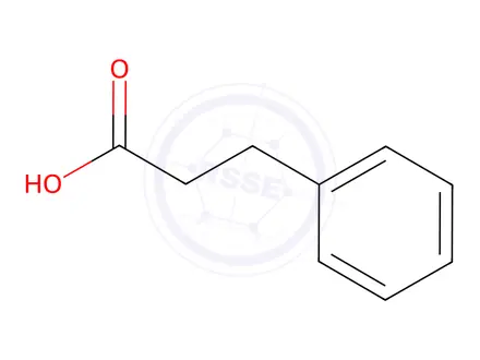Chemical structure of 3-phenylpropionic acid