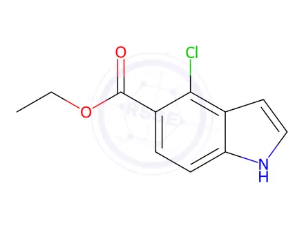 Chemical structure of Ethyl 4-Chloro-1H-indole-5-carboxylate