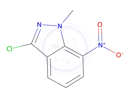 Chemical structure of 3-Chloro-1-methyl-7-nitro-1H-indazole