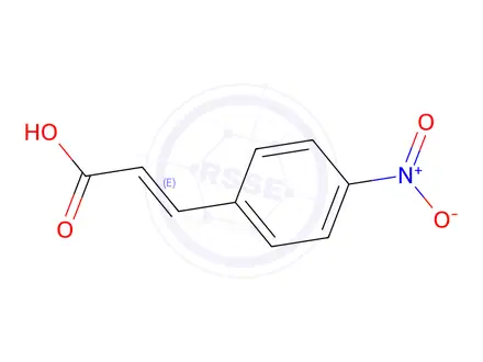 Chemical structure of 2-Propenoic acid, 3-(4-nitrophenyl)-