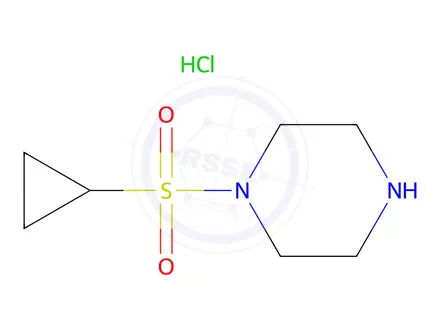 Chemical structure of 1-(Cyclopropylsulfonyl)piperazine hydrochloride