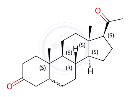 Chemical structure of Pregnane-3,20-dione