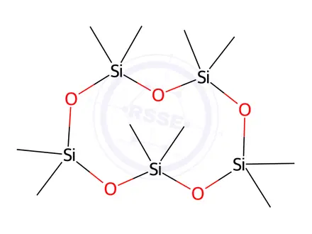 Chemical structure of Decamethylcyclopentasiloxane