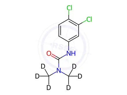Chemical structure of Diuron D6 (dimethyl D6)