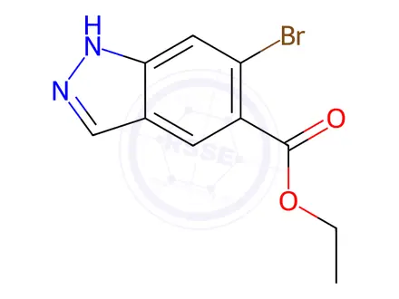 Chemical structure of Ethyl 6-bromo-1H-indazole-5-carboxylate