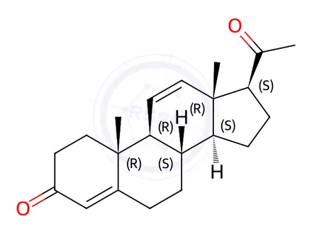 Chemical structure of 11-Dehydroprogesterone