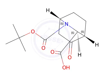 Chemical structure of Racemic-(1S,3S,4S)-2-(Tert-Butoxycarbonyl)-5-Oxo-2-Azabicyclo[2.2.2]Octane-3-Carboxylic Acid(WX120316)