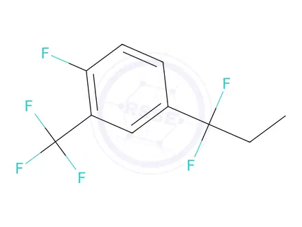 Chemical structure of 4-(1,1-Difluoropropyl)-1-fluoro-2-(trifluoromethyl)benzene