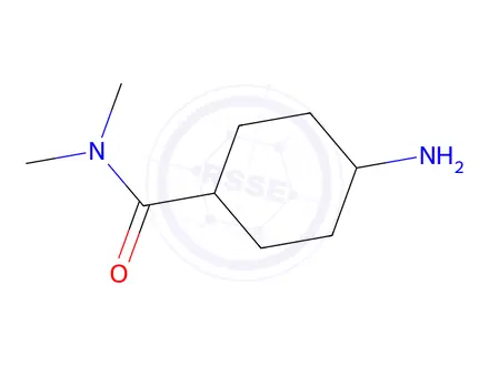 Chemical structure of Cyclohexanecarboxamide, 4-amino-N,N-dimethyl-, cis-