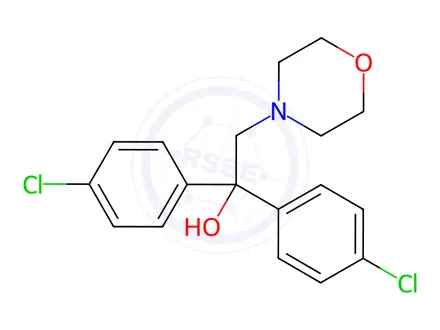 Chemical structure of 1,1-bis(4-chlorophenyl)-2-morpholino-1-ethanol