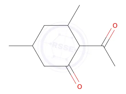 Chemical structure of 2-Acetyl-3,5-dimethylcyclohexan-1-one