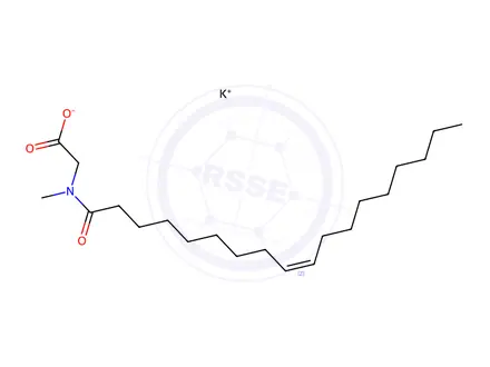 Chemical structure of Potassium N-methyl-N-oleoylglycinate