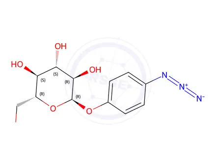 Chemical structure of 4-azidophenylglucopyranoside