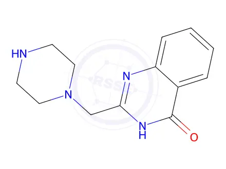 Chemical structure of 2-(Piperazin-1-ylmethyl)-3,4-dihydroquinazolin-4-one Hydrochloride