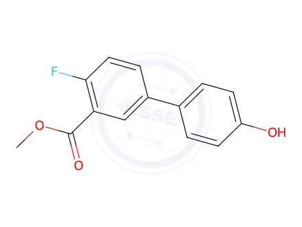 Chemical structure of Methyl 4-fluoro-4'-hydroxybiphenyl-3-carboxylate