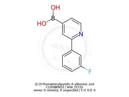 Chemical structure of (2-(3-Fluorophenyl)pyridin-4-yl)boronic acid