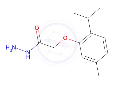 Chemical structure of 2-[5-methyl-2-(propan-2-yl)phenoxy]acetohydrazide