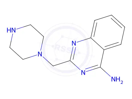 Chemical structure of 2-(Piperazin-1-ylmethyl)quinazolin-4-amine