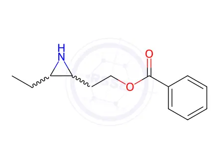 Chemical structure of 2-(3-Ethylaziridin-2-yl)ethyl benzoate