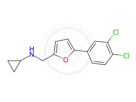 Chemical structure of n-((5-(3,4-Dichlorophenyl)furan-2-yl)methyl)cyclopropanamine
