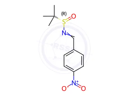 Chemical structure of (S,Z)-2-methyl-N-(4-nitrobenzylidene)propane-2-sulfinamide