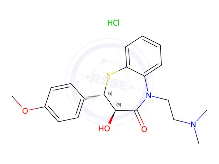 Chemical structure of rac-cis-Desacetyl Diltiazem Hydrochloride