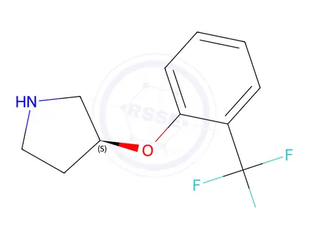 Chemical structure of (S)-3-(2-(Trifluoromethyl)phenoxy)pyrrolidine