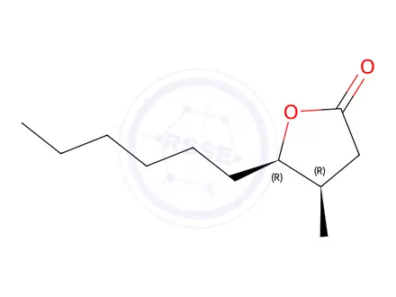 Chemical structure of (4R,5R)-5-Hexyl-4-methyldihydrofuran-2(3H)-one