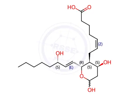 Chemical structure of Thromboxane